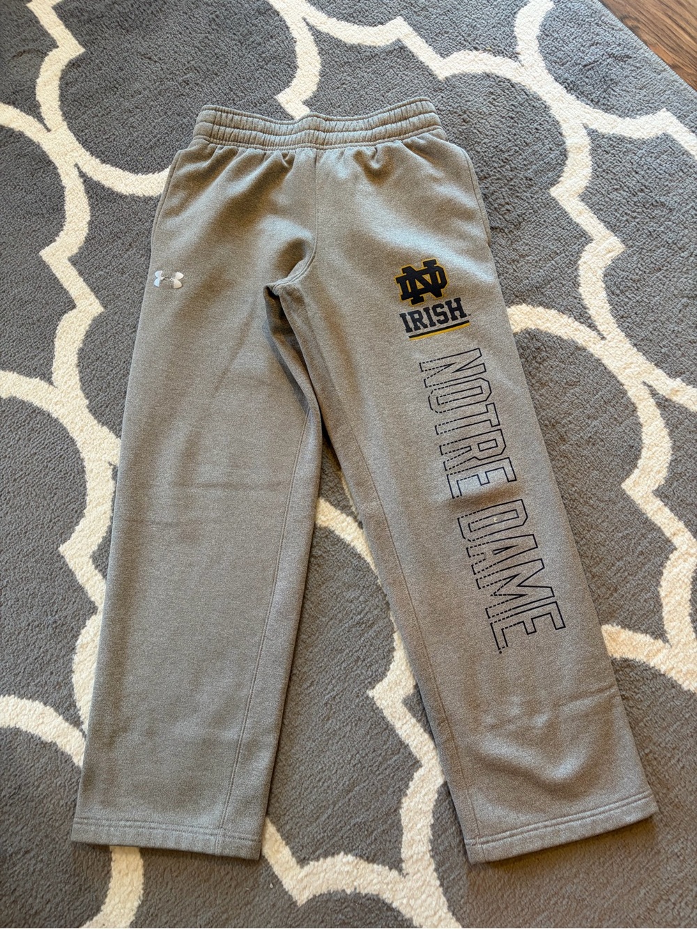 Under Armour Gray Notre Dame 'Irish' Fleece Joggers